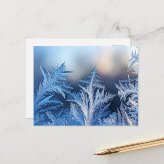 Festividades  Cartão Postal de Inverno Cristal de Gelo Elegante