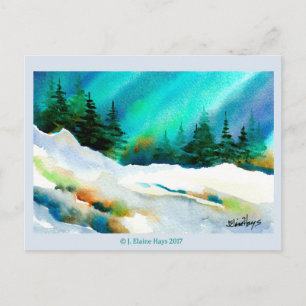 Festividades Cartão postal de inverno para as luzes do norte