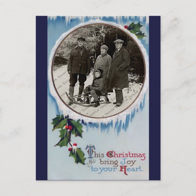 Festividades Cartão postal de natais vintages (Frente)