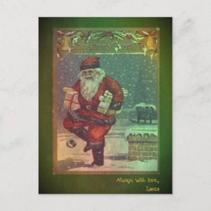 Festividades Cartão postal de natais vintages clássicos com Pap