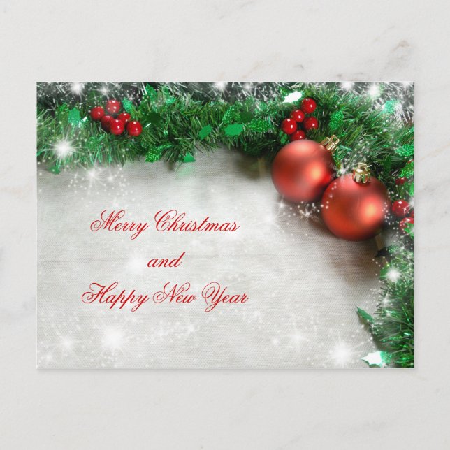 Festividades Cartão postal de Natal (Frente)
