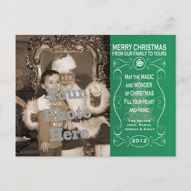 Festividades Cartão postal de Natal (Frente)