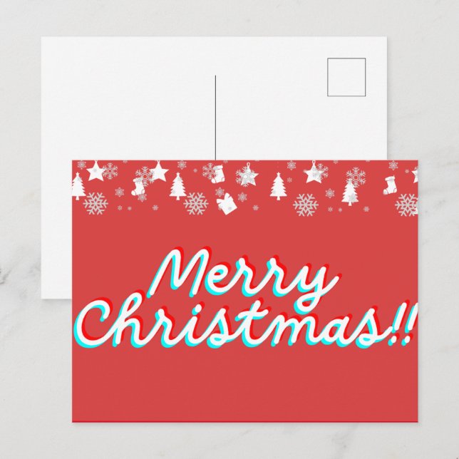 Festividades Cartão postal de Natal (Frente/Verso)