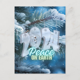 Festividades Cartão postal de Natal 2024 para a Paz na Terra