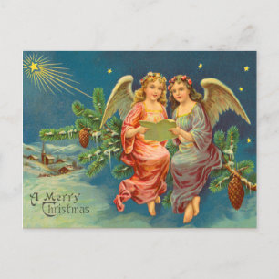 Festividades Cartão postal de Natal Anjo Vitoriano