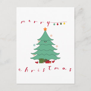 Festividades Cartão postal de Natal   Árvore de Natal Kawaii
