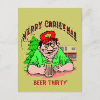 Cartão postal de Natal Beer Trinta