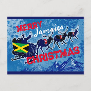 Festividades Cartão postal de Natal com bandeira da Jamaica da 
