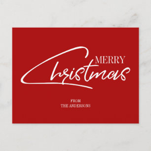 Festividades Cartão postal de Natal com roteiro nostálgico de N