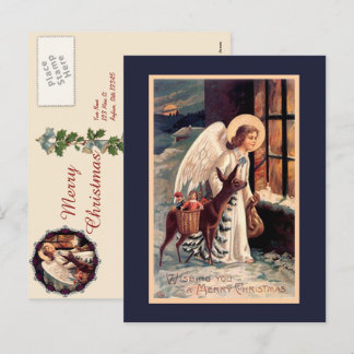 Festividades Cartão postal de Natal com Vintage