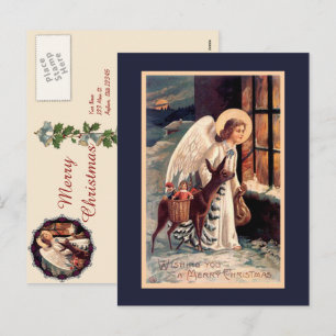 Festividades Cartão postal de Natal com Vintage