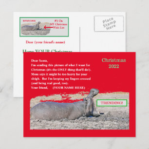 FESTIVIDADES CARTÃO POSTAL DE NATAL CUTO/ TUDO O QUE EU QUERO É