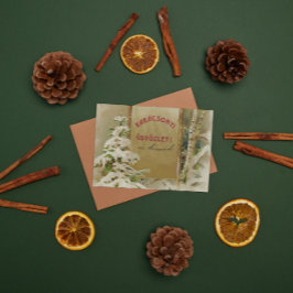 Festividades Cartão postal de Natal da Hungria em 1901