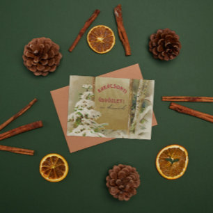 Festividades Cartão postal de Natal da Hungria em 1901