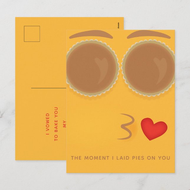 Festividades Cartão postal de Natal de Ação de Graças Pie Eyed  (Frente/Verso)