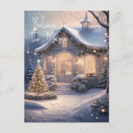 Festividades Cartão postal de Natal de Algodão Magnético com Lu