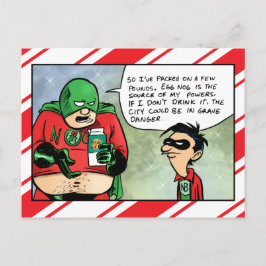 Festividades Cartão postal de Natal de bebendo Nog-Man