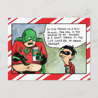 Festividades Cartão postal de Natal de bebendo Nog-Man