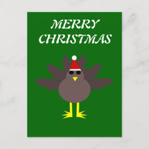 Festividades Cartão postal de Natal de peru fofo personalizável