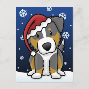 Festividades Cartão postal de Natal de Shepherd Australiano Tr