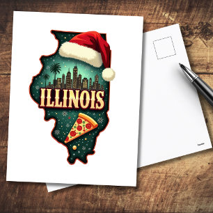 Festividades Cartão postal de Natal do Estado de Illinois