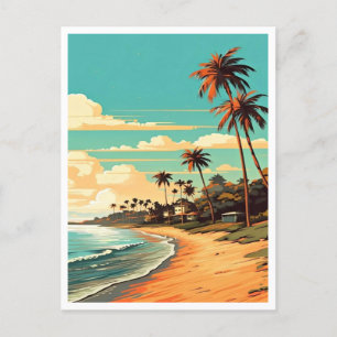 Festividades Cartão postal de Natal em Praia Tropical