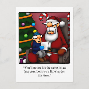 Festividades Cartão postal de Natal engraçado