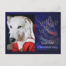 Festividades Cartão postal de Natal engraçado com foto de cacho