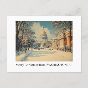 Festividades Cartão postal de Natal Feliz em Washington DC