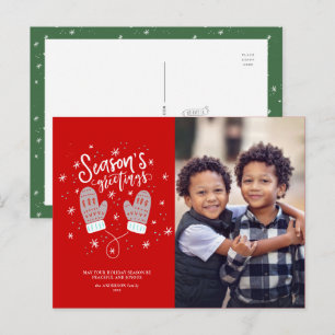 Festividades Cartão postal de Natal Hygge Mittens