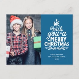Festividades Cartão postal de Natal Merry 2 fotos