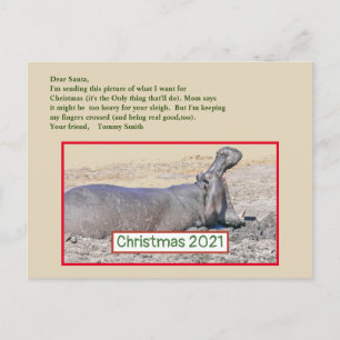 FESTIVIDADES CARTÃO POSTAL DE NATAL "O QUE EU QUERO PARA O NATA