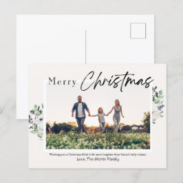 Festividades Cartão postal de Natal para a Família Moderna