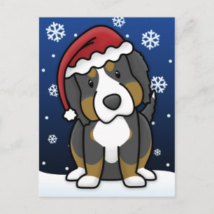 Festividades Cartão postal de Natal para o Cão de Montanha Kawa