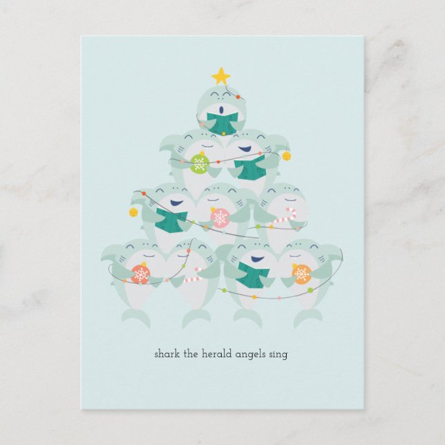 Festividades Cartão postal de Natal para o Coro de Tubarão (Frente)