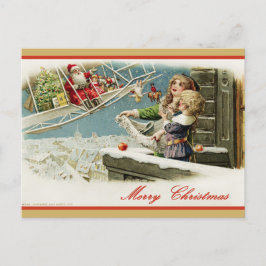 Festividades Cartão postal de Natal para Papais noeis Vintage: 