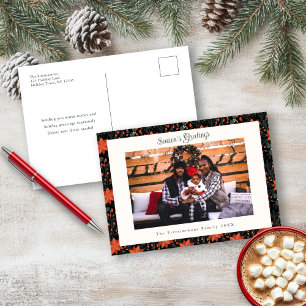 Festividades Cartão postal de Natal para Poinsettia Negra Moder