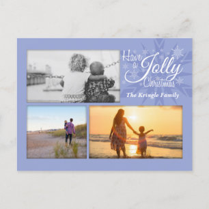 Festividades Cartão postal de Natal Periwinkle Jolly