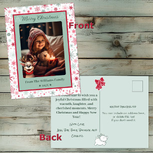 Festividades Cartão postal de Natal Personalizável