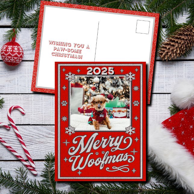 Festividades Cartão postal de Natal Pet de feliz Woofmas (Criador carregado)