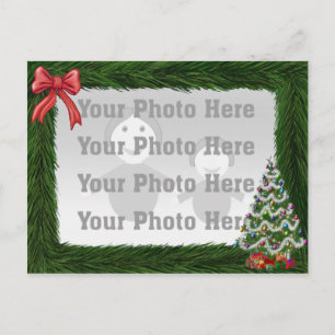 Festividades Cartão postal de Natal Pine Border