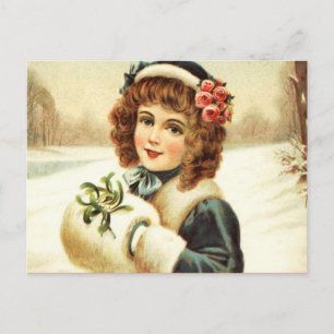Festividades Cartão postal de Natal Retroativo Personalizado