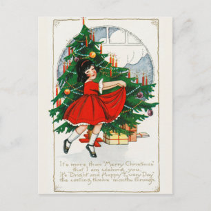 Festividades Cartão postal de Natal Retroativo Vintage