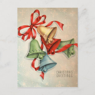 Festividades Cartão postal de Natal Retroativo Vintage