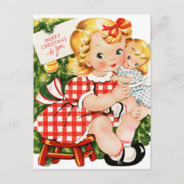 Festividades Cartão postal de Natal Retroativo Vintage