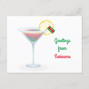 Festividades Cartão postal de Natal Suriname Cocktail