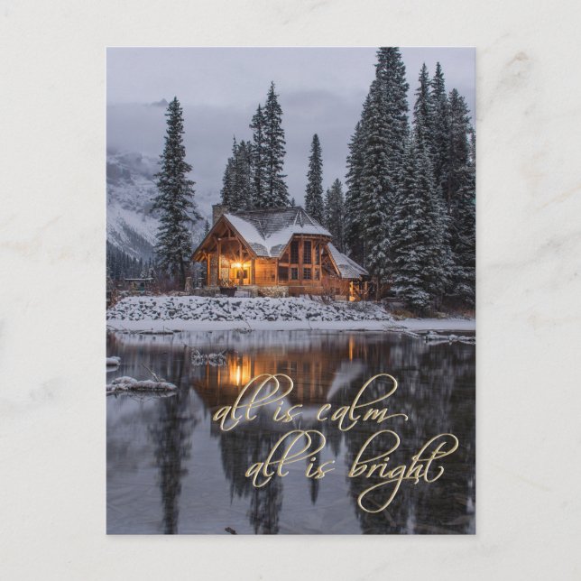 Festividades Cartão postal de Natal tradicional de Natal de inv (Frente)