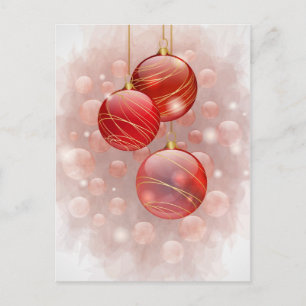Festividades Cartão postal de Natal Vermelho