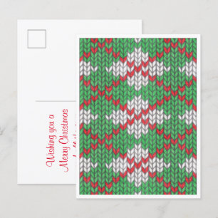 Festividades Cartão postal de Natal XMAS ARGYLE KNIT / Vertical