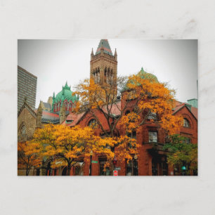 Festividades Cartão postal de Newbury Street Boston Massachuset